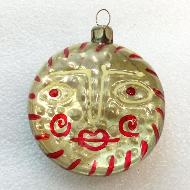 Vecchio ornamento di Natale in vetro vintage, abete, decorazione di...
