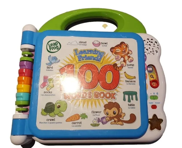 leapfrog learning friends 100 words electronic learning book toy Very Good Condi