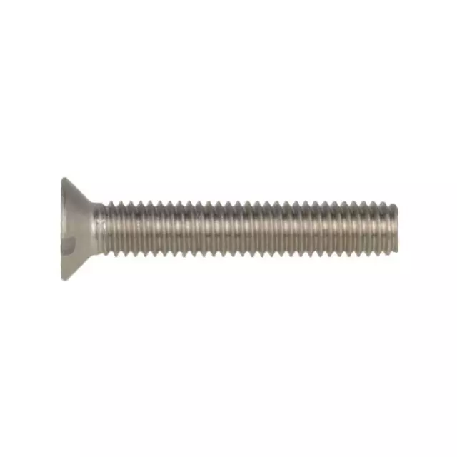 Countersunk SLOT Machine M6 (6mm) Metric Coarse Screw CSK Stainless A4-70 G316