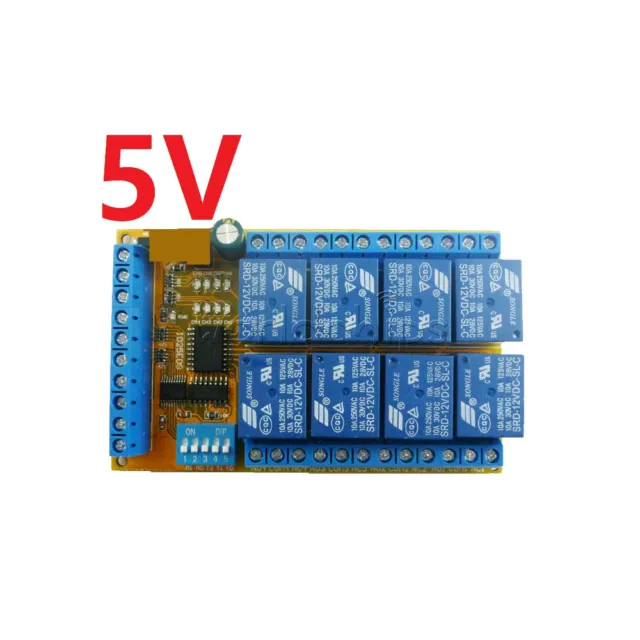 Self-Locking 8 Channel DC 5V 12V 24V DIP Switch Delay Relay Module Flip-Flop 2