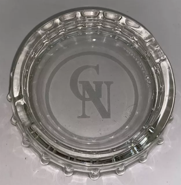 Great Northern Railroad Lounge car glass ashtray round