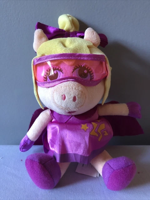 Disney Jr Muppet Babies SUPER FABULOUS MISS PIGGY 9" Plush Stuffed TOY