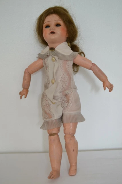 Poupée Ancienne Composition Paris 301 - Unis France, 40 Cm, Vintage