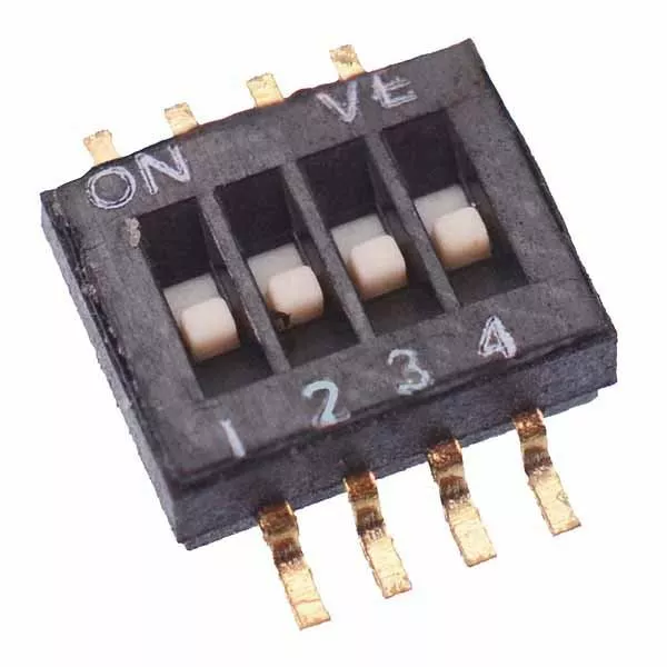 10 x 4 Way Half Pitch SMD DIL Switch 1.27mm