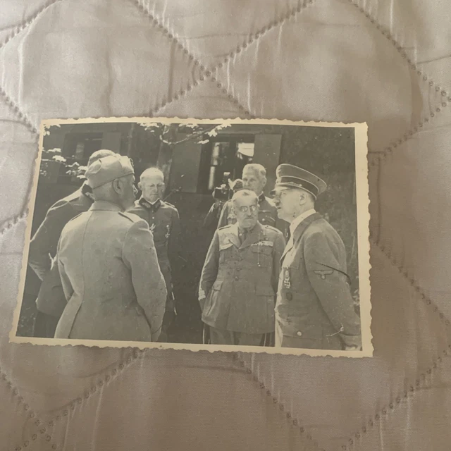 MUSSOLINI HITLER - Foto Cm 12,5 X 8,50 Archivio Russo ? vedi Retro - Firma ?