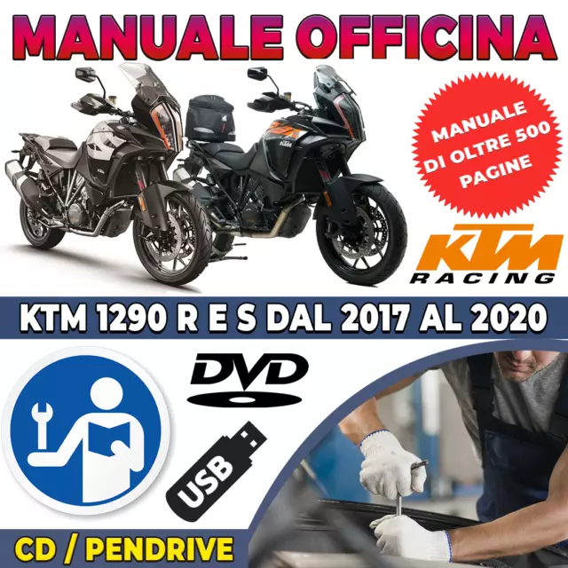 Manuali Officina KTM 1290 R e S dal 2017 al 2020 in ITALIANO (CD O PENDRIVE)