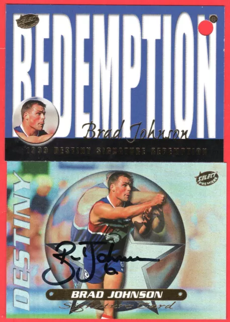 1999 AFL SELECT [DESTINY SIGNATURE CARD] -  DS16 Brad JOHNSON (BULLDOGS) #94