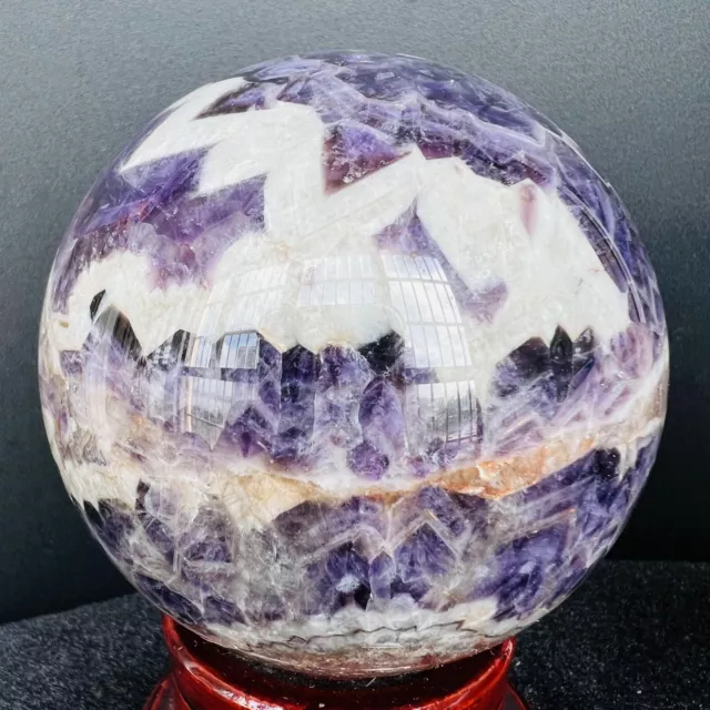 Top Natural Dream Amethyst Sphere Polished Quartz Crystal Ball Aura Healing 806g