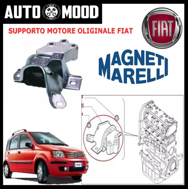 Supporto Sostegno Posteriore Motore Destro Per Fiat Panda 169 1.2