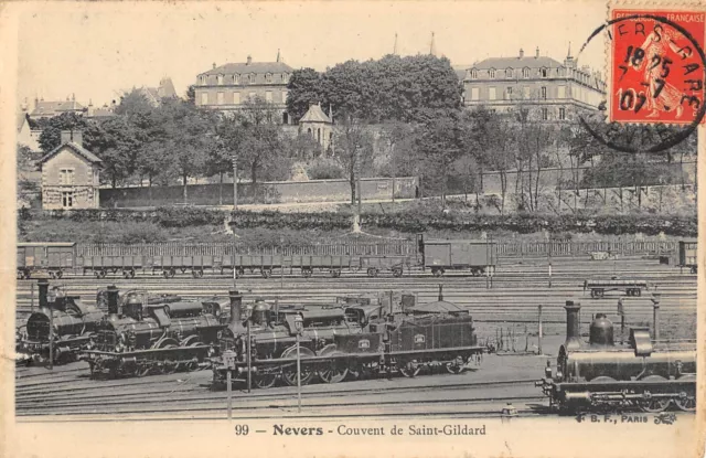 Cpa 58 Nevers Convent De Saint Gildard Locomotives