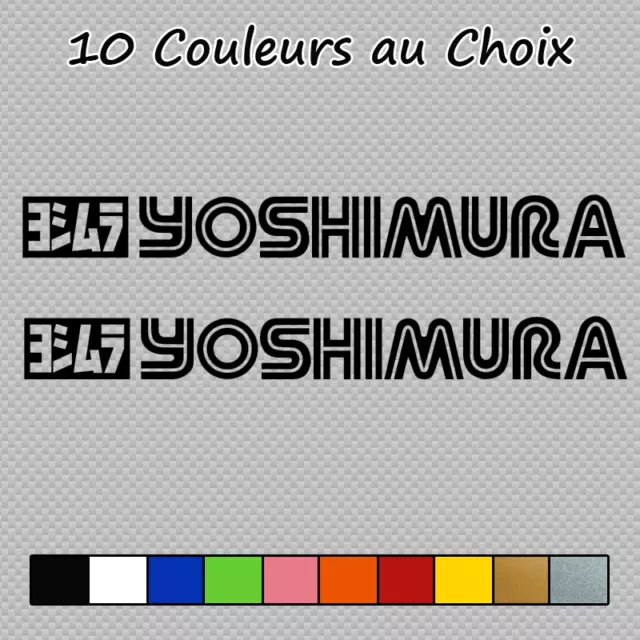2 Stickers Logo Yoshimura Decal YOS05 Akrapovic Öhlins Shoei Couleurs au choix