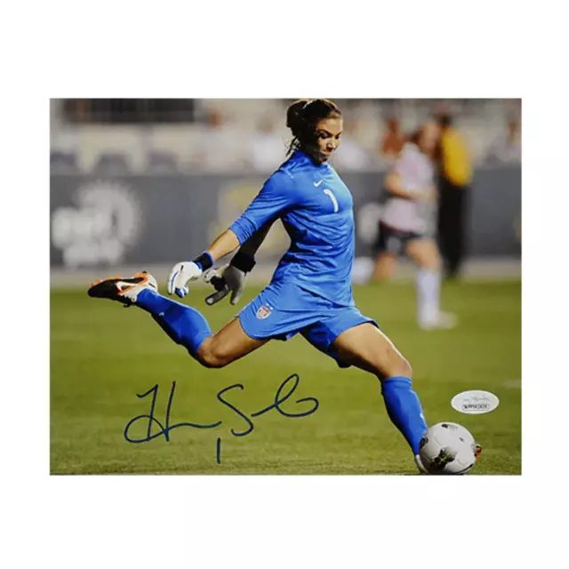 Hope Solo Signed Team USA Goal Kick 8x10 Photo (JSA)