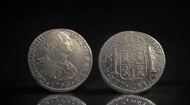 8 Reales 1793 Mexique FM. poids 26,90g