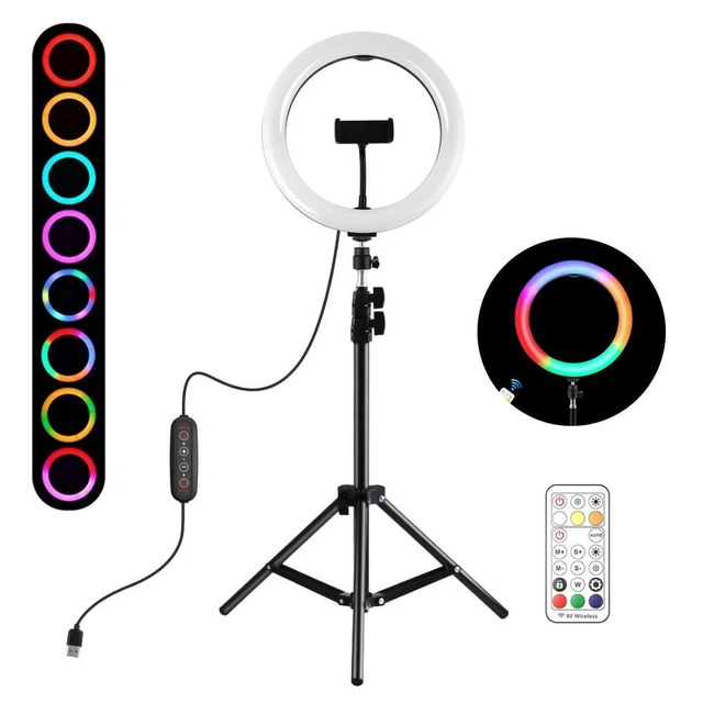 Kit de luz de video LED anillo selfie con soporte de 10,2 pulgadas para Tik Tok Youtube