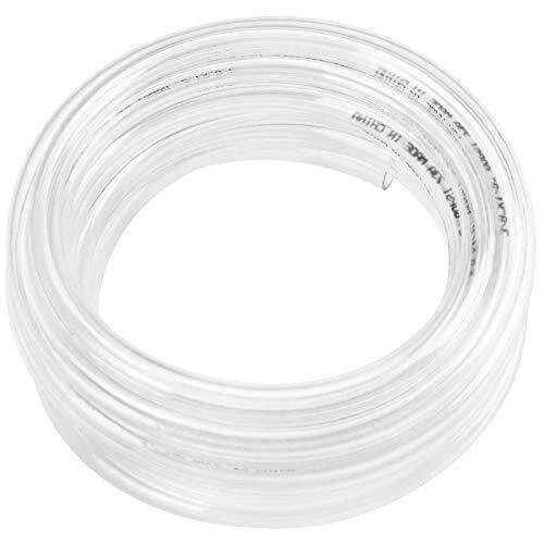 1/4" I.D. x 3/8" O.D. Clear Vinyl Tubing 50 Feet Flexible Hybrid PVC Tubing H...