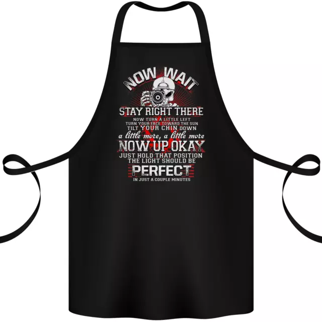 Photography Now Wait Photographer Funny Cotton Apron 100% Organic
