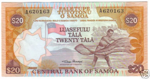 Western Samoa 20 Tala 1985 Unc Rare Date
