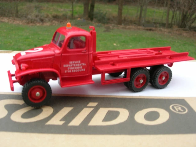 Camion De Pompier GMC 1/50 Avec Benne Ampliroll Marrel Et Berce - Modèle Métal ADM - Neuf Sous Boîte