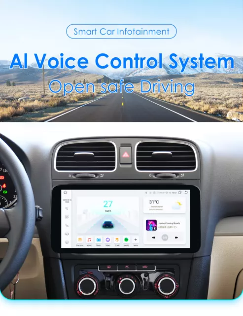 For VW Golf Polo Jetta Car Radio Carplay Android 12 BT 5.0 4+32GB GPS Navigation