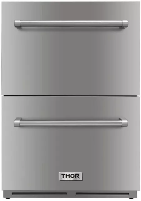 THOR KITCHEN 24& Under-Counter Refrigerator Mini Fridge w/ Drawers ...