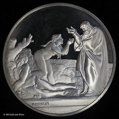 1971 .925 Silver Franklin Mint Medal | Michelangelo The Creation of Eve