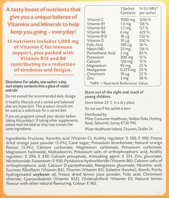 EMERGENC MULTIMINERALS FOR Adults, With Vitamin C, Super Orange 24pk £