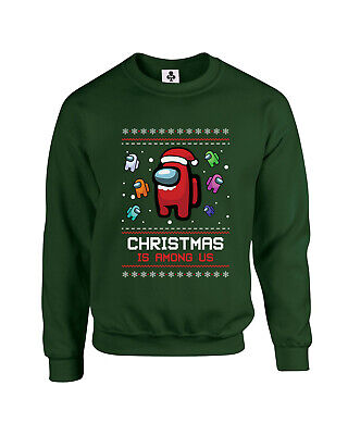 Christmas Is Among Us Adults Xmas Jumper Gaming Funny Sweatshirt