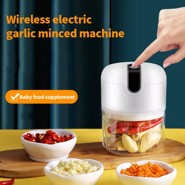 350ML Kitchen Electric Shredder Garlic Chopper Fruit Onion Slicer Zerkleinerer ！