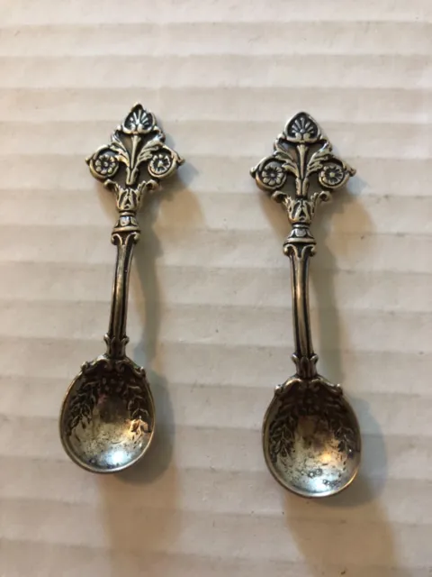 Two Sterling Silver Salt Spoons