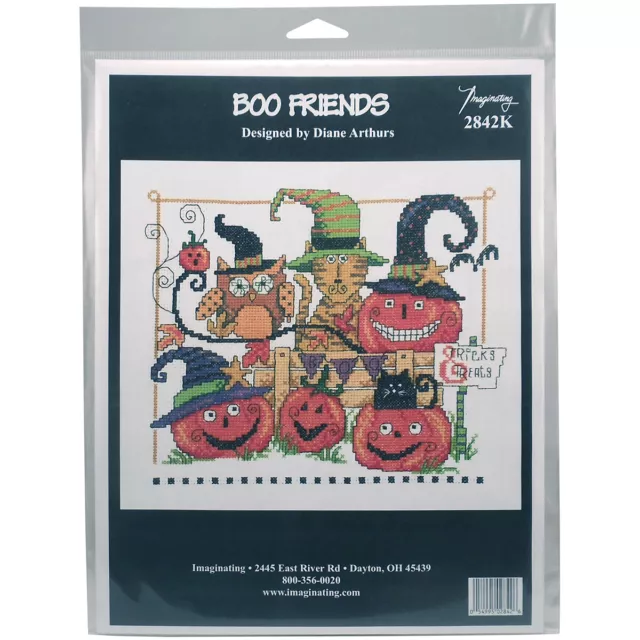 Imaginating Kit de Punto de Cruz 9"X7.5" -boo Amigos (14 Cuentas ), I2842