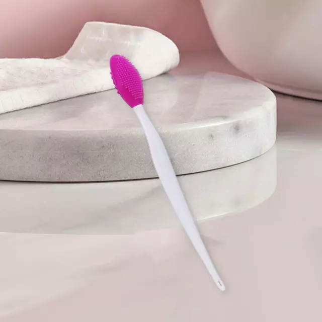 3xDouble-Sided Lip Brush Tool Dry Skin Cleansing Massager Skin Care Purple