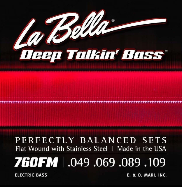 La Bella 760FM Deep Talkin' Bass Flatwound Medium Bass Strings 49 - 109