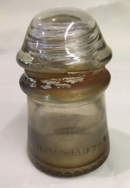 Clear Glass Hemingray 9 Insulator 2A-0: Made In USA 🇺🇸 Item #61 Bin#4 3.5"