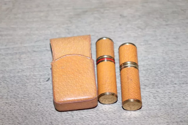 Ancien étui BRIQUET & Rouge à lèvres EVIAN