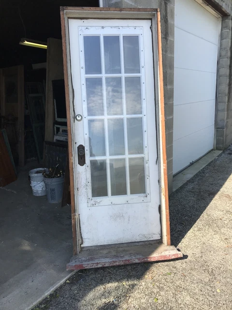 Bova 38 antique French door Beveled glass with jamb 35.5 x 89.25 x 5.25