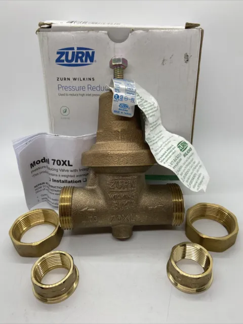 ZURN 34-70XLDU 3/4" Bronze Water Pressure Reducing Valve-Read Description.