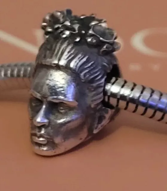 Frida Kahlo Ciondolo Argento Perline & Gnoce Bracciale Serpente Acciaio Inox. Nuovissimo di zecca.