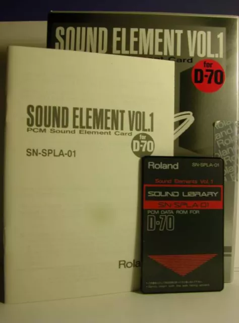 original NEW Roland 90' ROM SN SPLA 01  D70 RARE DATA Sound Library