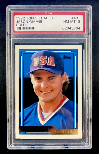 1992 Topps Traded Gold Jason Giambi #40T Team Usa Psa 8