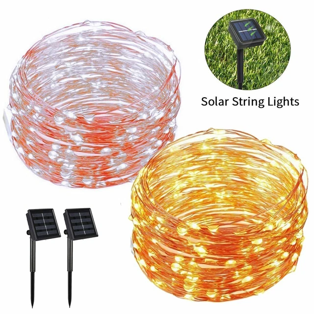 66FT 200 LED Solar Powered String Lights Fairy Waterproof Garden Decor Outdoor