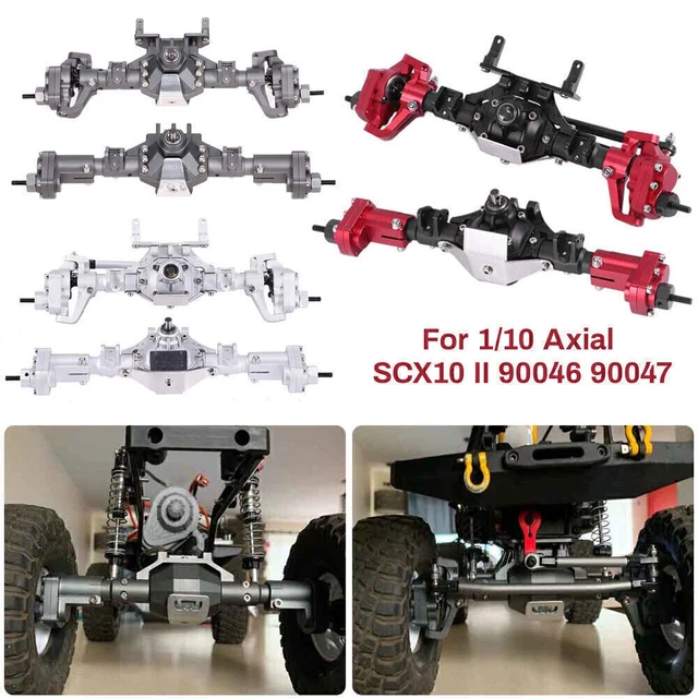 Metal Complete Front Rear Portal Axle For 1/10 Axial SCX10 II 90046 90047 RC Car