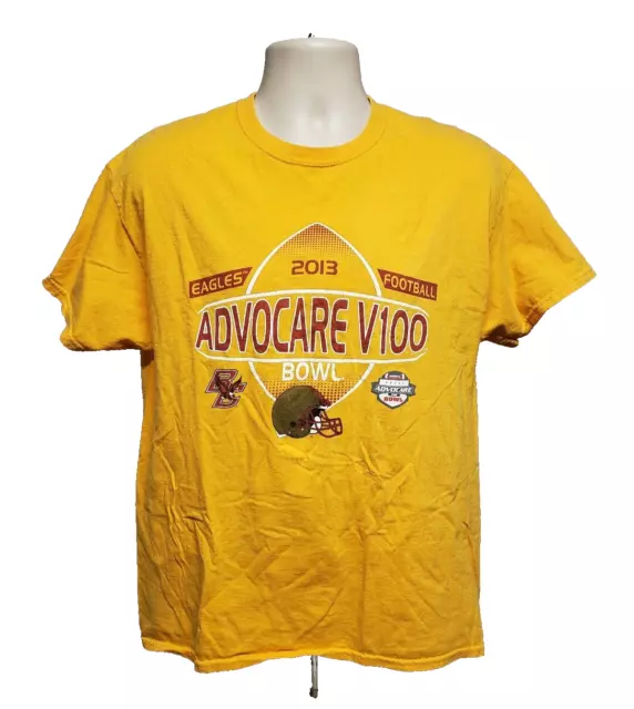 2013 Boston College Eagles Football Advocare V100 Bowl Adult L Yellow TShirt