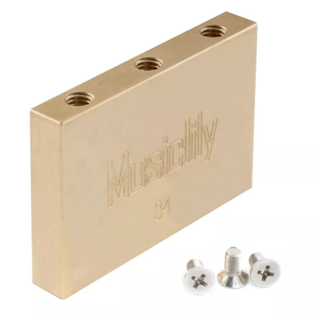 Musiclily Ultra 34mm Brass Block For Floyd Rose Locking Tremolo Bridge Guitar