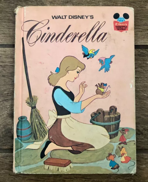 1974 Walt Disney's Cinderella Book Club Edition Hardcover Book