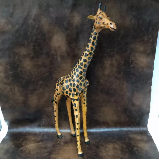 Leather Wrapped Giraffe Large 24 Inches Tall Statue India