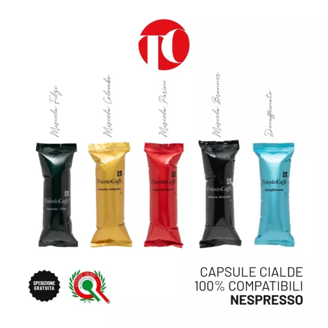 25 Cialde Capsule Caffè Triestecaffè Miscela compatibili Nespresso * KIT