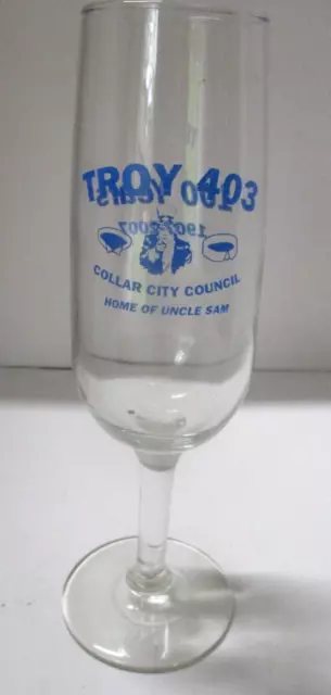 Troy 403 Home of Uncle Sam 100 Year Anniversary Glass NY