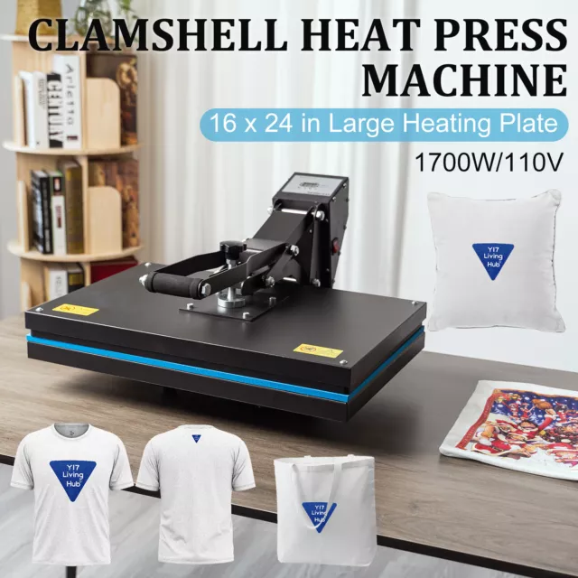 16x 24" 1700W Heat Press Machine Digital T-shirt Sublimation Transfer Large Size