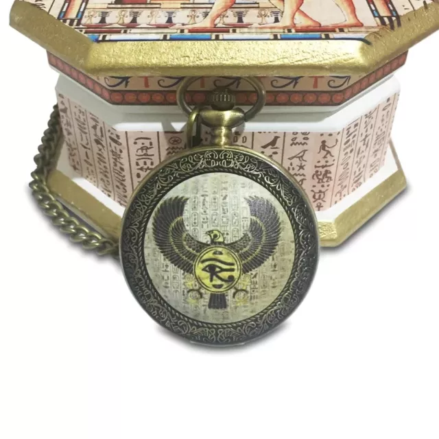 Men's Pocket Watch Genuine Denacci Museum Grade Ancient Egypt "Eye of Horus"!!!