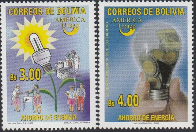 Upaep Bolivien 1236/37 2006 Sparset Von Energy Flora MNH